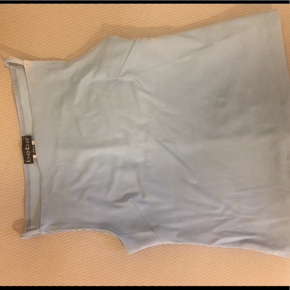 Square neck blue tank